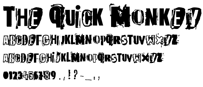 The quick monkey font